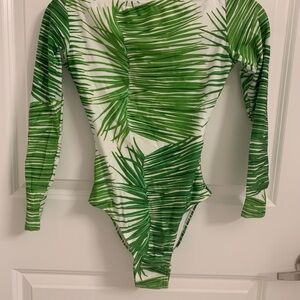 Gorgeous Lenny Niemeyer Green Palm Leaf Women’s One Piece Swimsuit